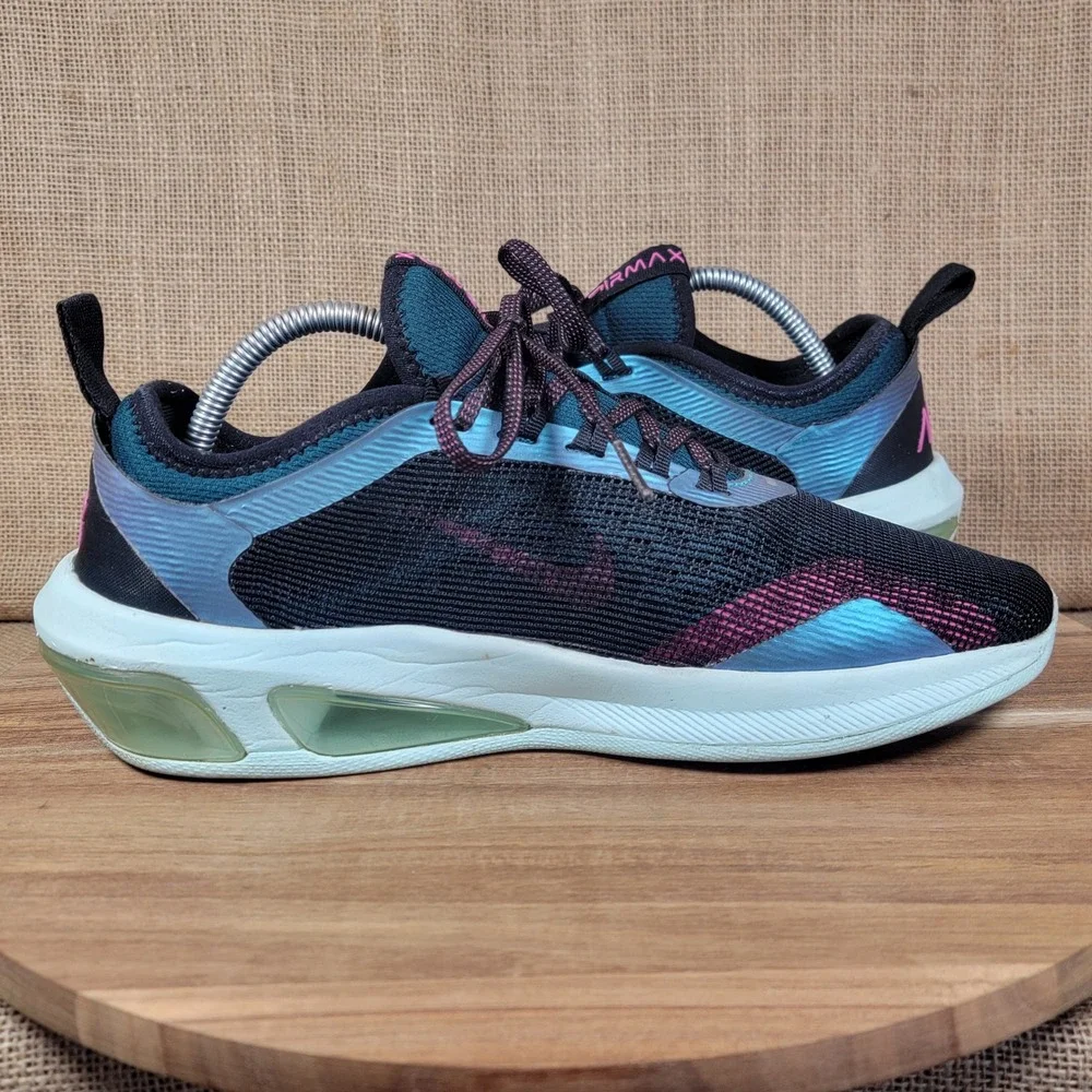 Nike Air Max Fly Running Shoes Black Teal Pink Women's Size 10 Athletic Sneakers